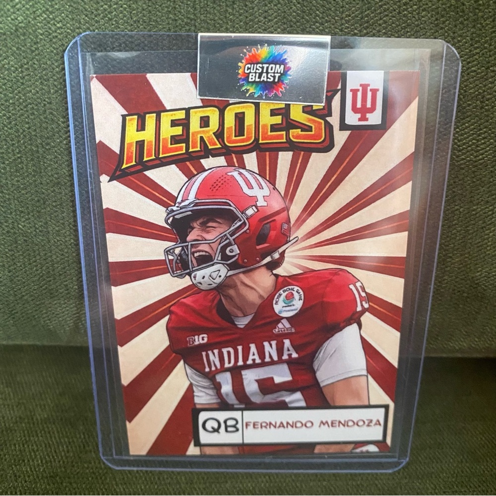 Custom Fernando Mendoza Heroes!! Hoosiers Raiders